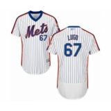Men's New York Mets #67 Seth Lugo White Alternate Flex Base Authentic Collection Baseball Player Jersey