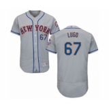 Men's New York Mets #67 Seth Lugo Grey Road Flex Base Authentic Collection Baseball Player Jersey