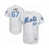 Men's New York Mets #67 Seth Lugo Authentic White 2016 Father's Day Fashion Flex Base Baseball Player Jersey