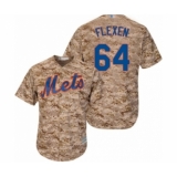 Men's New York Mets #64 Chris Flexen Authentic Camo Alternate Cool Base Baseball Player Jersey