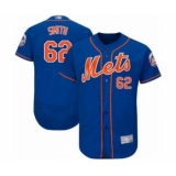 Men's New York Mets #62 Drew Smith Royal Blue Alternate Flex Base Authentic Collection Baseball Player Jersey
