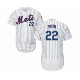 Men's New York Mets #22 Dominic Smith White Home Flex Base Authentic Collection Baseball Player Jersey