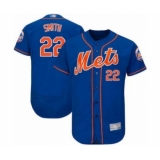 Men's New York Mets #22 Dominic Smith Royal Blue Alternate Flex Base Authentic Collection Baseball Player Jersey