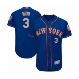 Men's New York Mets #3 Tomas Nido Royal Gray Alternate Flex Base Authentic Collection Baseball Player Jersey
