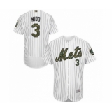 Men's New York Mets #3 Tomas Nido Authentic White 2016 Memorial Day Fashion Flex Base Baseball Player Jersey