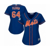 Women's New York Mets #64 Chris Flexen Authentic Royal Blue Alternate Home Cool Base Baseball Player Jersey