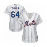Women's New York Mets #64 Chris Flexen Authentic White Home Cool Base Baseball Player Jersey