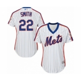 Women's New York Mets #22 Dominic Smith Authentic White Alternate Cool Base Baseball Player Jersey