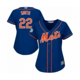 Women's New York Mets #22 Dominic Smith Authentic Royal Blue Alternate Home Cool Base Baseball Player Jersey