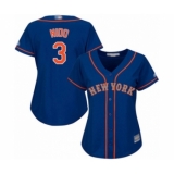 Women's New York Mets #3 Tomas Nido Authentic Royal Blue Alternate Road Cool Base Baseball Player Jersey