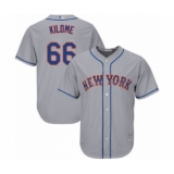 Youth New York Mets #66 Franklyn Kilome Authentic Grey Road Cool Base Baseball Player Jersey