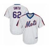 Youth New York Mets #62 Drew Smith Authentic White Alternate Cool Base Baseball Player Jersey