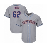 Youth New York Mets #62 Drew Smith Authentic Grey Road Cool Base Baseball Player Jersey