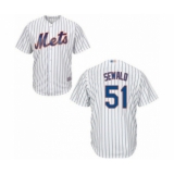 Youth New York Mets #51 Paul Sewald Authentic White Home Cool Base Baseball Player Jersey