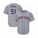 Youth New York Mets #51 Paul Sewald Authentic Grey Road Cool Base Baseball Player Jersey