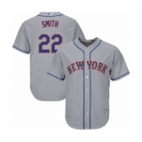 Youth New York Mets #22 Dominic Smith Authentic Grey Road Cool Base Baseball Player Jersey