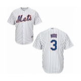 Youth New York Mets #3 Tomas Nido Authentic White Home Cool Base Baseball Player Jersey