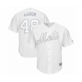 Men's New York Mets #48 Jacob deGrom  deGrom  Authentic White 2019 Players Weekend Baseball Jersey