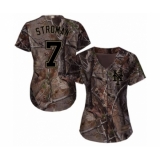 Women's New York Mets #7 Marcus Stroman Authentic Camo Realtree Collection Flex Base Baseball Jersey
