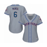 Women's New York Mets #6 Jeff McNeil Authentic Grey Road Cool Base Baseball Jersey