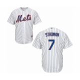 Youth New York Mets #7 Marcus Stroman Authentic White Home Cool Base Baseball Jersey