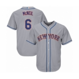 Men's New York Mets #6 Jeff McNeil Replica Grey Road Cool Base Baseball Jersey