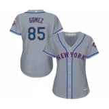 Women's New York Mets #85 Carlos Gomez Authentic Grey Road Cool Base Baseball Jersey