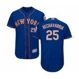 Men's New York Mets #25 Adeiny Hechavarria Royal Gray Alternate Flex Bas