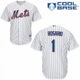 Youth Majestic New York Mets #1 Amed Rosario Authentic White Home Cool Base MLB Jersey