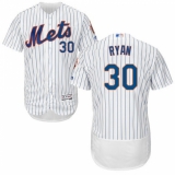Men's Majestic New York Mets #30 Nolan Ryan White Home Flex Base Authentic Collection MLB Jersey