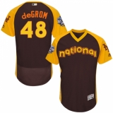 Men's Majestic New York Mets #48 Jacob deGrom Brown 2016 All-Star National League BP Authentic Collection Flex Base MLB Jersey