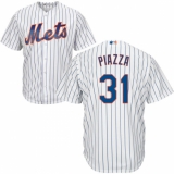 Youth Majestic New York Mets #31 Mike Piazza Replica White Home Cool Base MLB Jersey