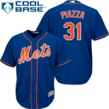 Youth Majestic New York Mets #31 Mike Piazza Replica Royal Blue Alternate Home Cool Base MLB Jersey