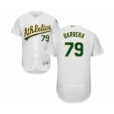 Men's Oakland Athletics #79 Luis Barrera White Home Flex Base Authentic Collection Baseball Player Jersey
