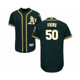Men's Oakland Athletics #50 Mike Fiers Green Alternate Flex Base Authentic Collection Baseball Player Jersey