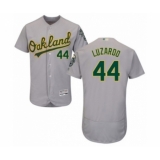 Men's Oakland Athletics #44 Jesus Luzardo Grey Road Flex Base Authentic Collection Baseball Player Jersey