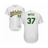Men's Oakland Athletics #37 Jorge Mateo White Home Flex Base Authentic Collection Baseball Player Jersey