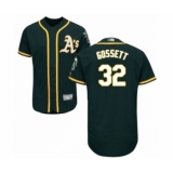 Men's Oakland Athletics #32 Daniel Gossett Green Alternate Flex Base Authentic Collection Baseball Player Jersey
