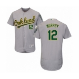 Men's Oakland Athletics #12 Sean Murphy Grey Road Flex Base Authentic Collection Baseball Player Jersey