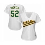 Women's Oakland Athletics #52 Ryan Buchter Authentic White Home Cool Base Baseball Player Jersey