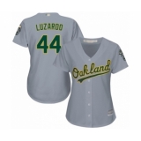 Women's Oakland Athletics #44 Jesus Luzardo Authentic Grey Road Cool Base Baseball Player Jersey