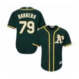Youth Oakland Athletics #79 Luis Barrera Authentic Green Alternate 1 Cool Base Baseball Player Jersey