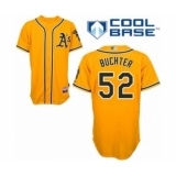 Youth Oakland Athletics #52 Ryan Buchter Authentic Gold Alternate 2 Cool Base Baseball Player Jersey