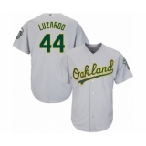 Youth Oakland Athletics #44 Jesus Luzardo Authentic Grey Road Cool Base Baseball Player Jersey