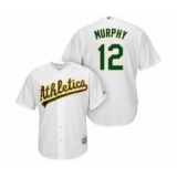 Youth Oakland Athletics #12 Sean Murphy Authentic White Home Cool Base Baseball Player Jersey