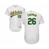 Men's Oakland Athletics #26 Matt Chapman White Home Flex Base Authentic Collection Baseball Jersey