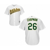 Youth Oakland Athletics #26 Matt Chapman Replica White Home Cool Base Baseball Jersey