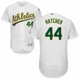 Men's Majestic Oakland Athletics #44 Chris Hatcher White Home Flex Base Authentic Collection MLB Jersey