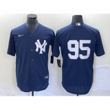 Men's Nike New York Yankees #95 Oswaldo Cabrera Navy Blue Cool Base Stitched Baseball Jersey