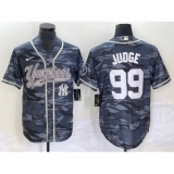 Men's New York Yankees #99 Aaron Judge Grey Camo Cool Base Stitched Baseball Jersey1